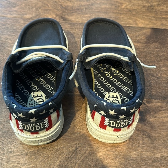 Toddler Size 8 Hey Dude - navy Americana - Picture 1 of 5